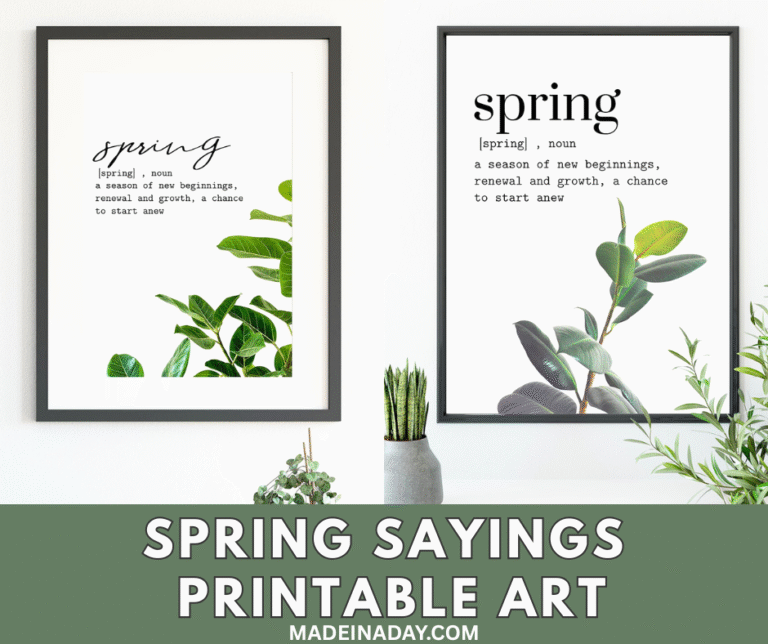 Minimal Spring Sayings Printable Art