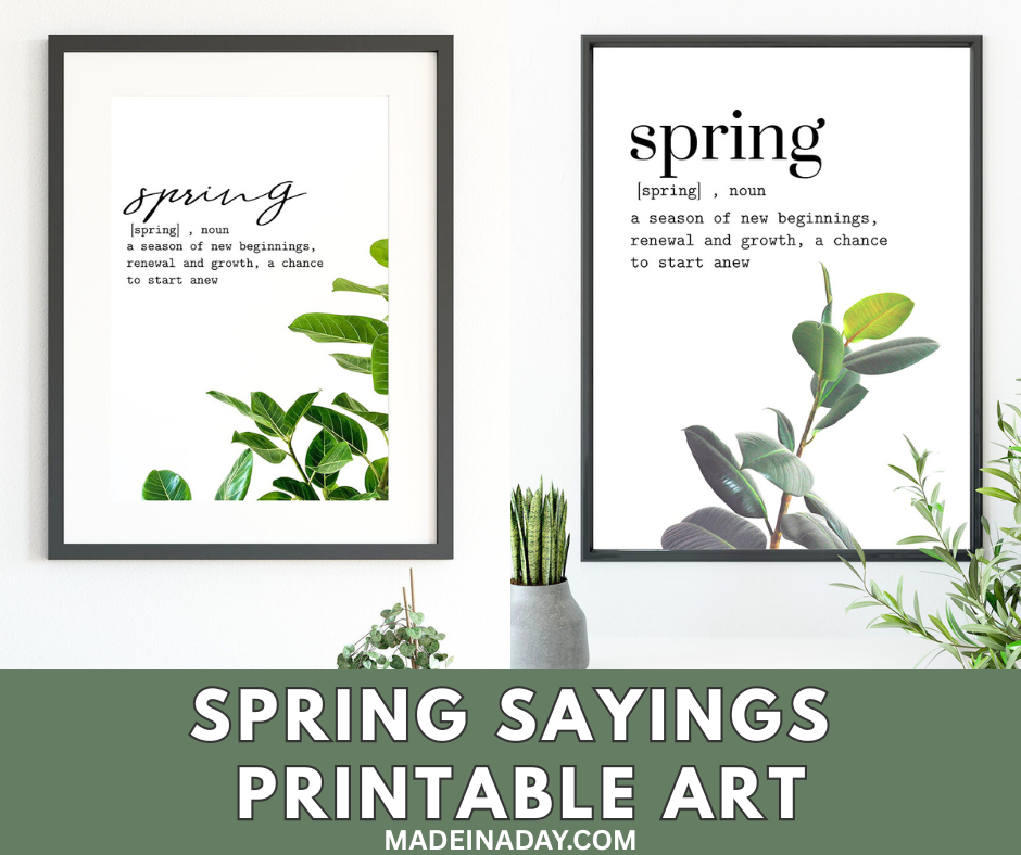 Minimal Spring Sayings Printable Art