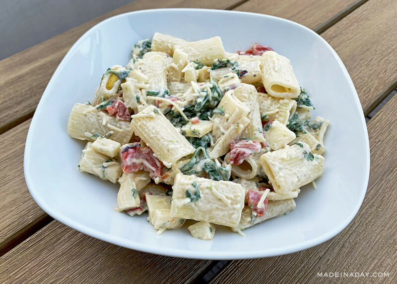 Spinach Smoked Mozzarella Pasta Salad Recipe