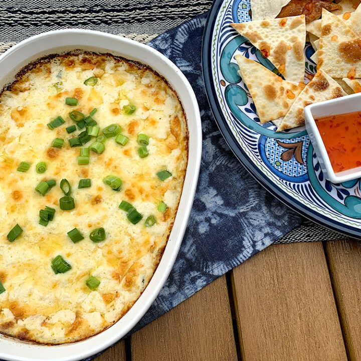 Crab Rangoon Dip with Baked Won Ton Chips 12 Crab Rangoon Dip
