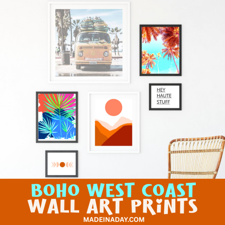 Image for Boho West Coast Wall Art Prints