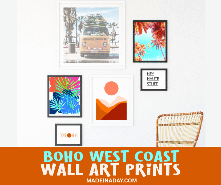 Boho West Coast Wall Art Prints