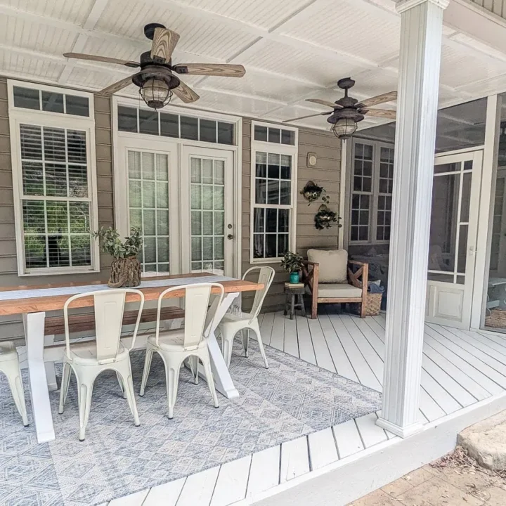 Image for Cozy Back Porch Makeover full of Vintage Finds and DIY Decor