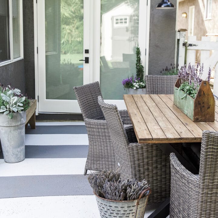 Image for How to Paint Stripes Like an Outdoor Rug on Patio Concrete Slab