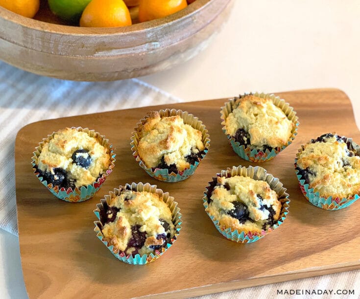 Perfect Low Carb Blueberry Muffins | Made In A Day