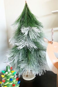 Snowy Pine Flocked Christmas Tree Figurine