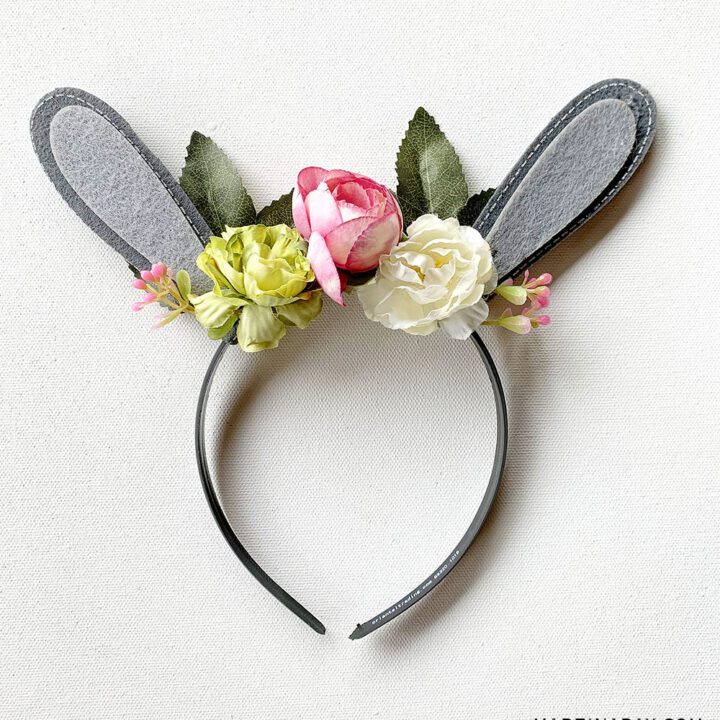 Image for Floral Woodland Bunny Ears Headband