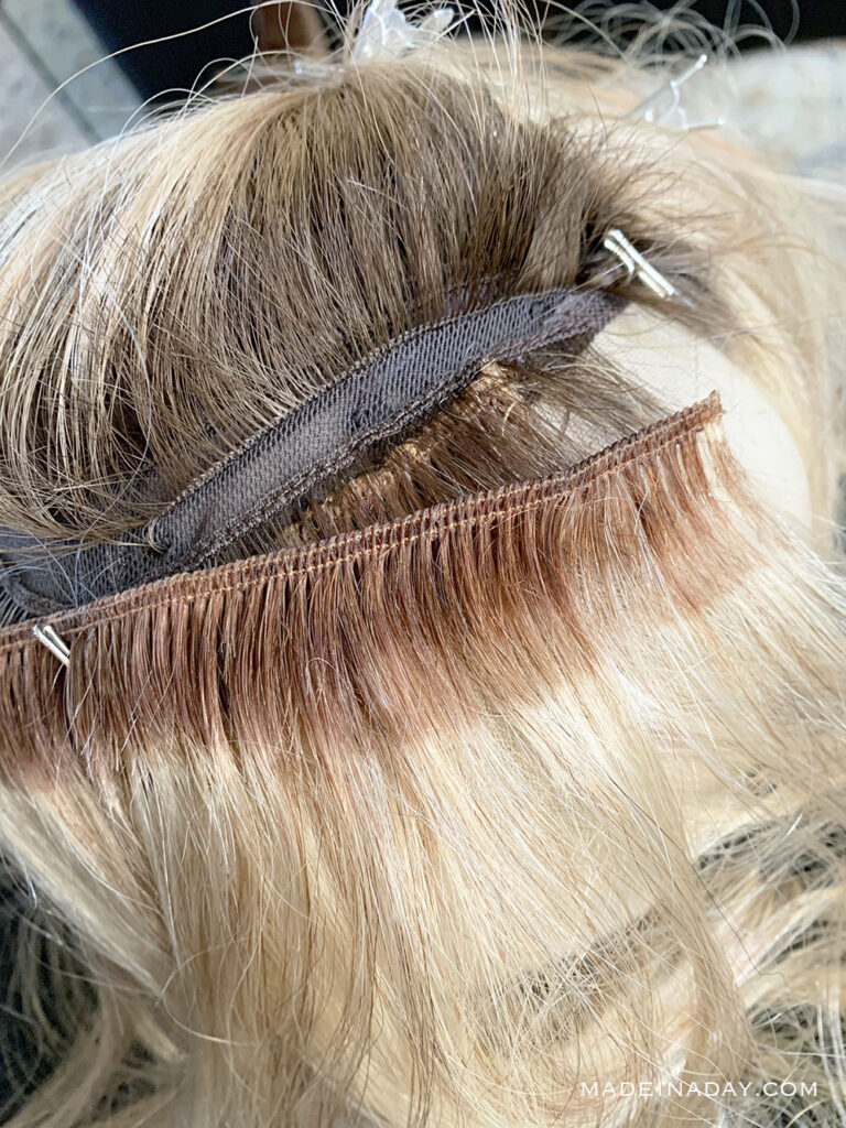 Adding Wefts To A Hair Topper Or Wig Made In A Day