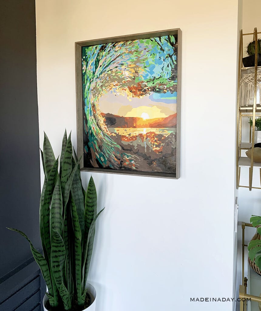 DIY Paint By Numbers Art: Surf At Sunset