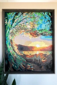 DIY Paint By Numbers Art: Surf at Sunset