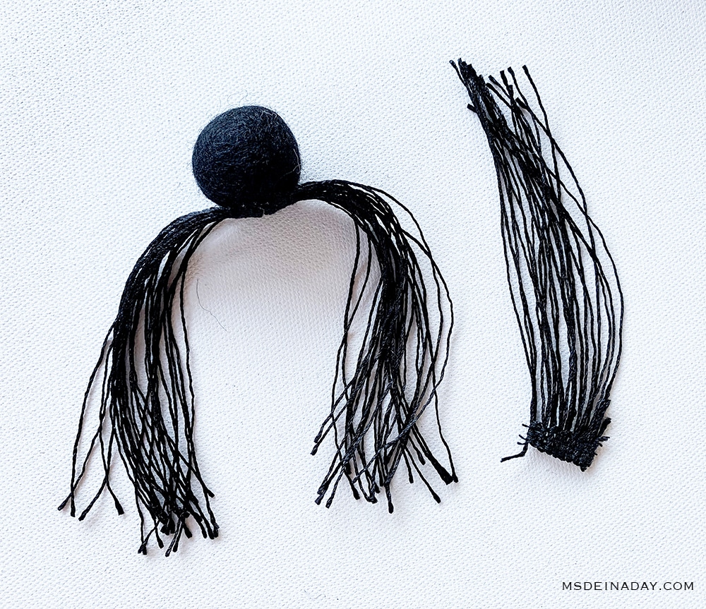 DIY felt ball spider