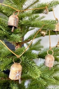Vintage Painted Gold Bell Garland