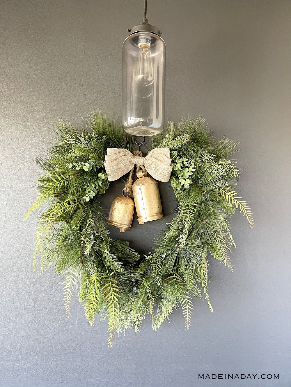Boho Christmas Harmony Bell Wreath Made In A Day