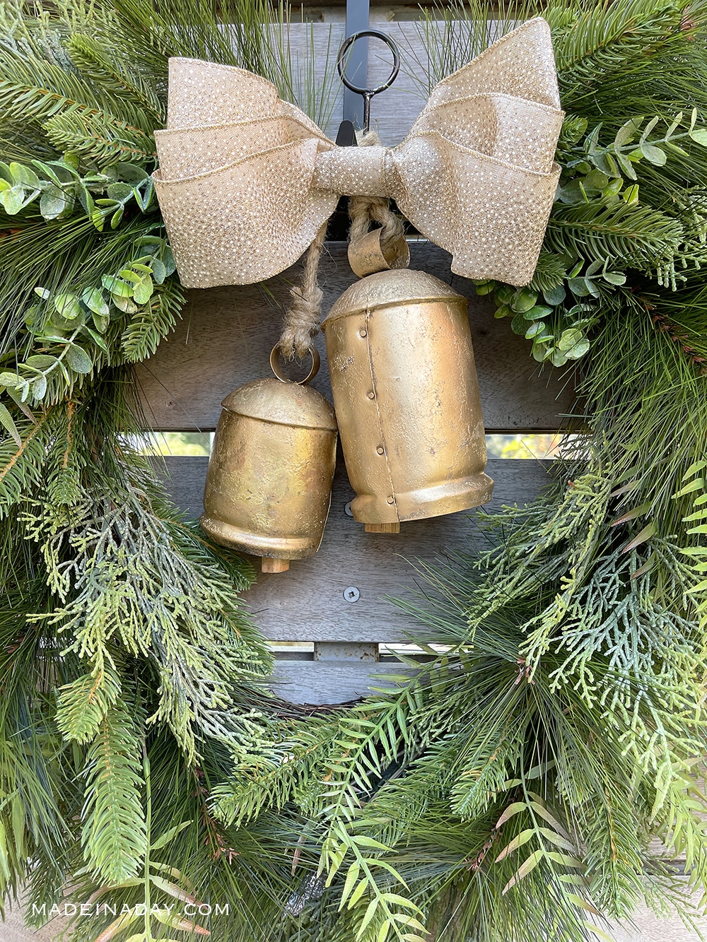 Boho Christmas Harmony Bell Wreath  Made In A Day