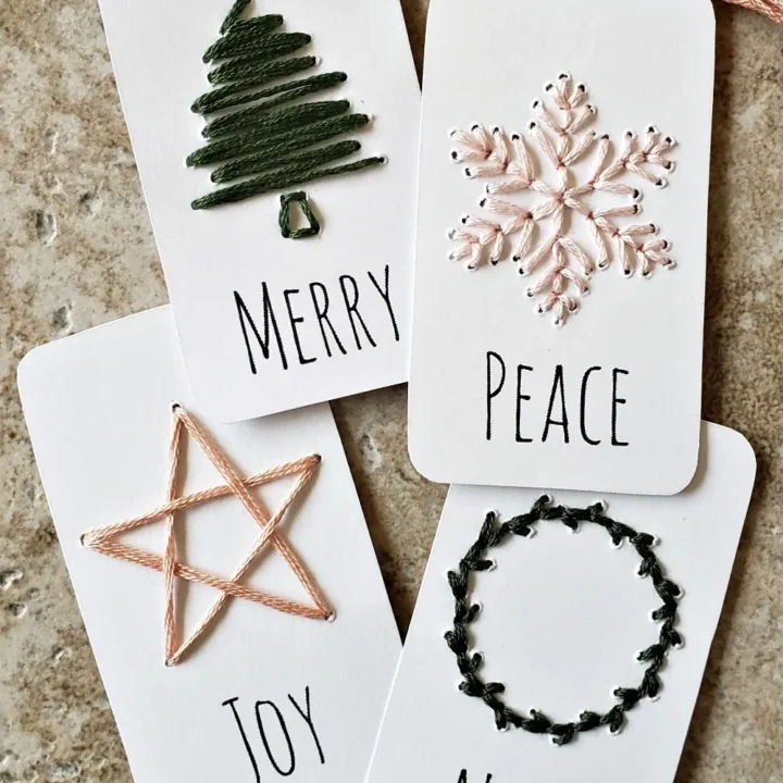 Image for Simple Hand Embroidered Gift Tags