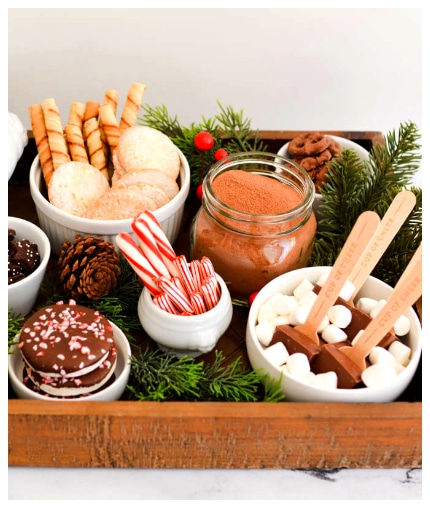 hot chocolate charcuterie board ideas