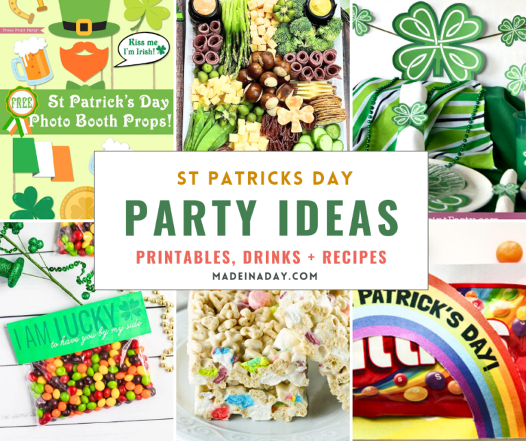 St Patricks Day Party Printables + Recipes