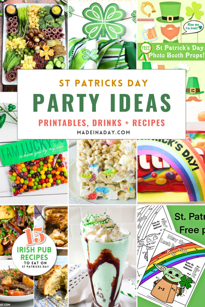 St Patricks Day Party Printables + Recipes