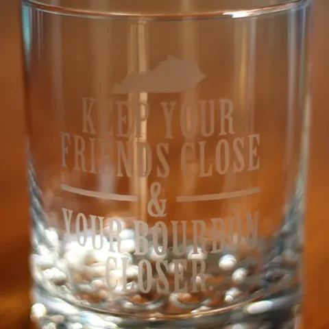 Image for DIY Kentucky Bourbon Etched Glass Set: Perfect Gift for Dad!