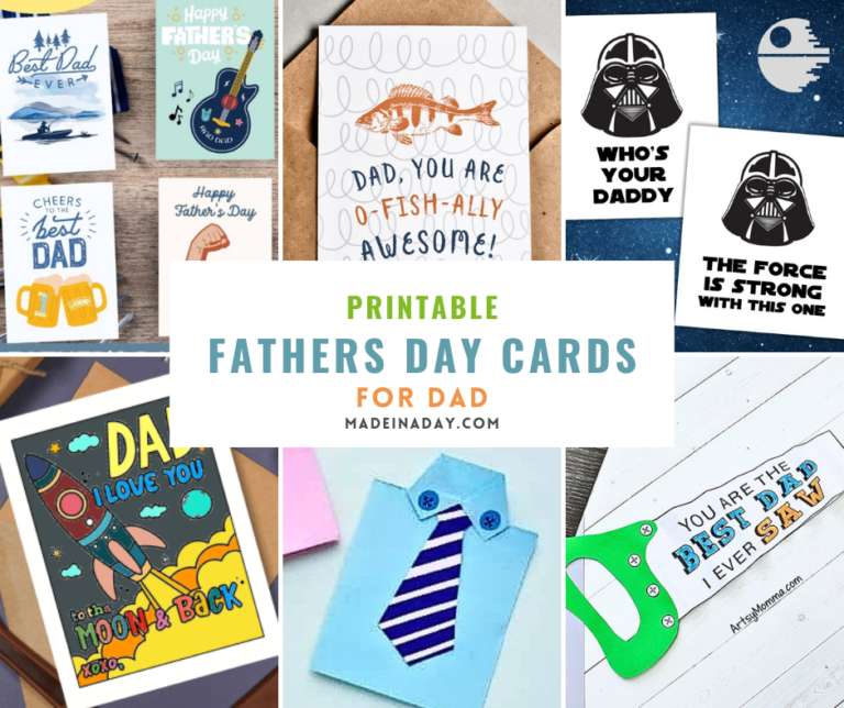 Printable Fathers Day Cards for Dad