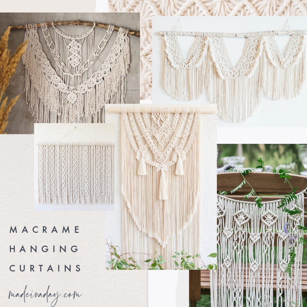 Black and Cream Macrame Wall Hanging