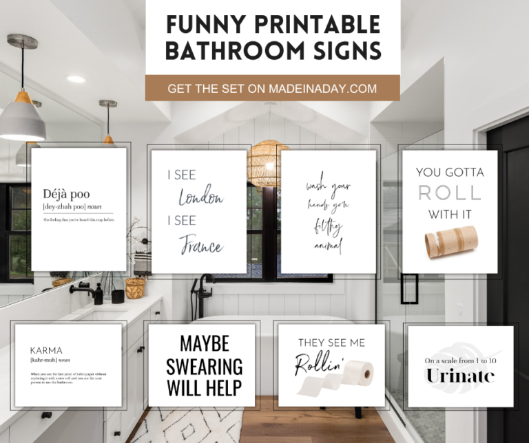 Funny Printable Bathroom Signs