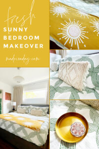 Summer Green Gold and White Bedroom Refresh