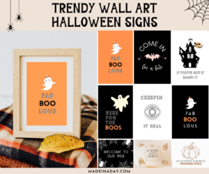 Trendy Wall Art Halloween Signs