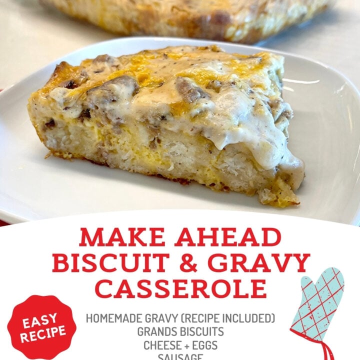 Image for Sausage Egg Biscuit Gravy Casserole | Make Ahead!