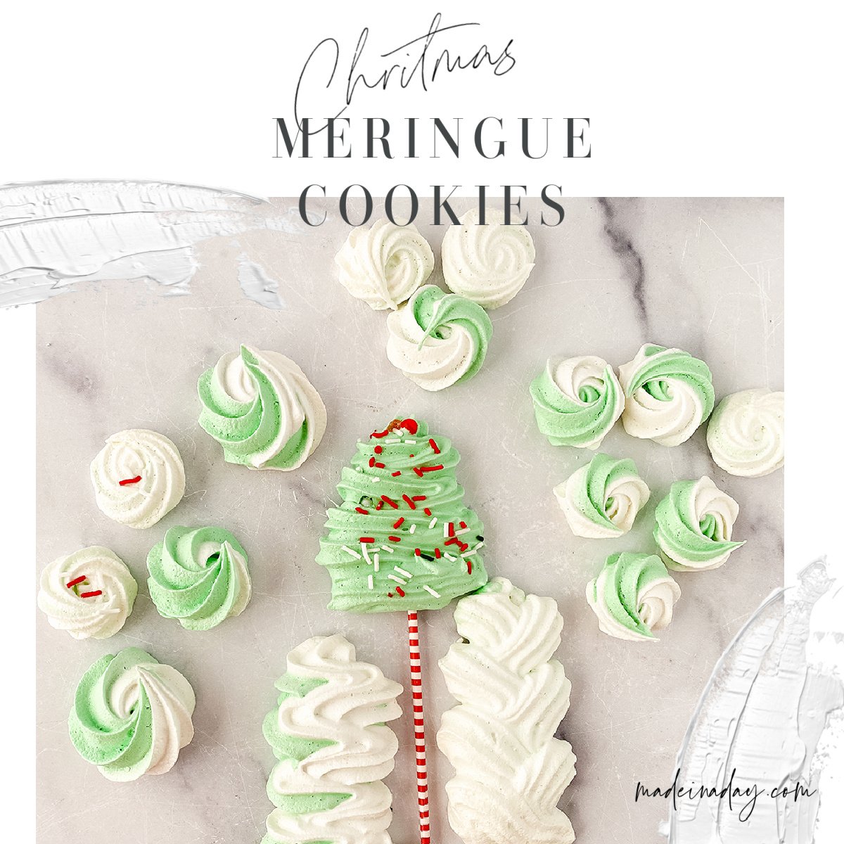Christmas Tree Meringues Cookie Pops Made In A Day
