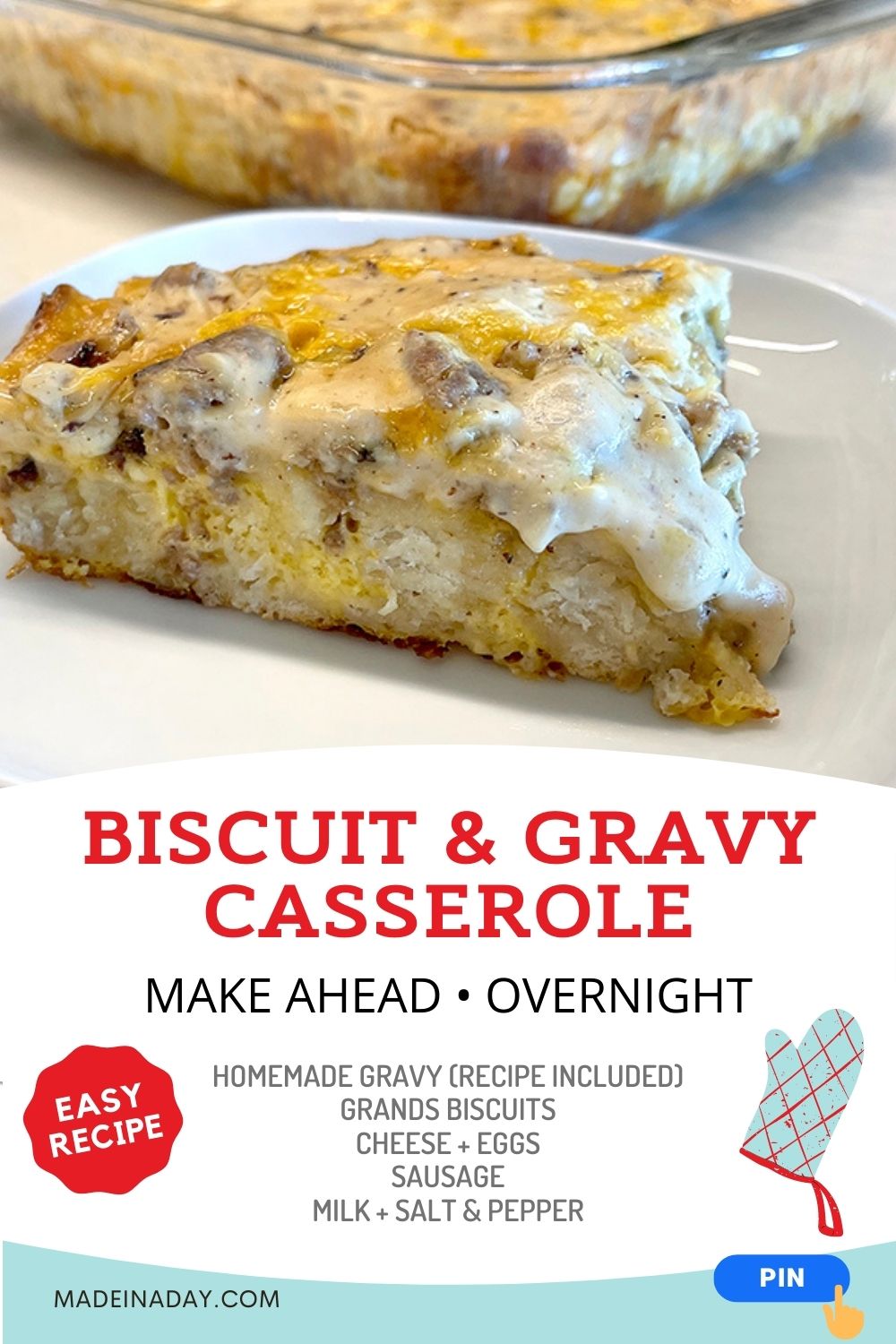 Sausage Egg Biscuit Gravy Casserole Make Ahead! Made In A Day
