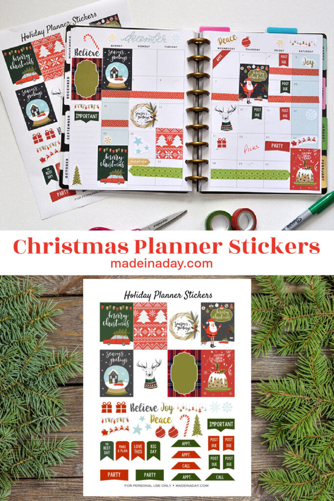 Christmas Stickers for Planner