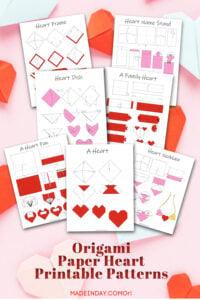 7 Origami Paper Heart Folding Patterns