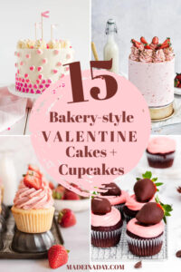 Bakery Style Valentine Cupcakes + Cakes