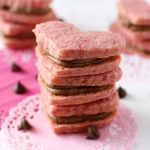 Image for Chocolate Filled Valentine Heart Cookies (Gluten Free, Vegan).