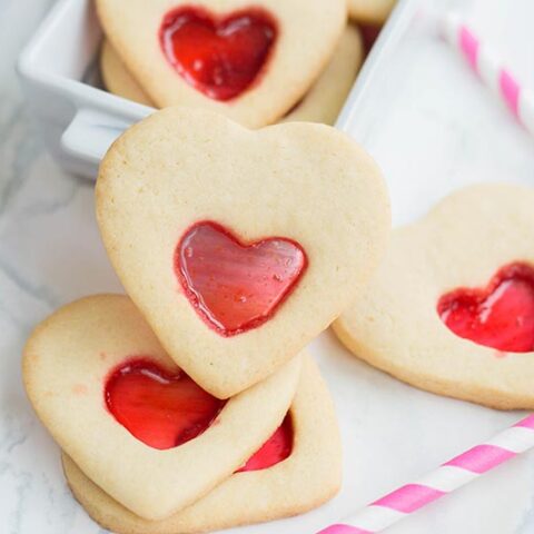 Image for Stained Glass Valentine Cookies Recipe [Valentine's Day Dessert]