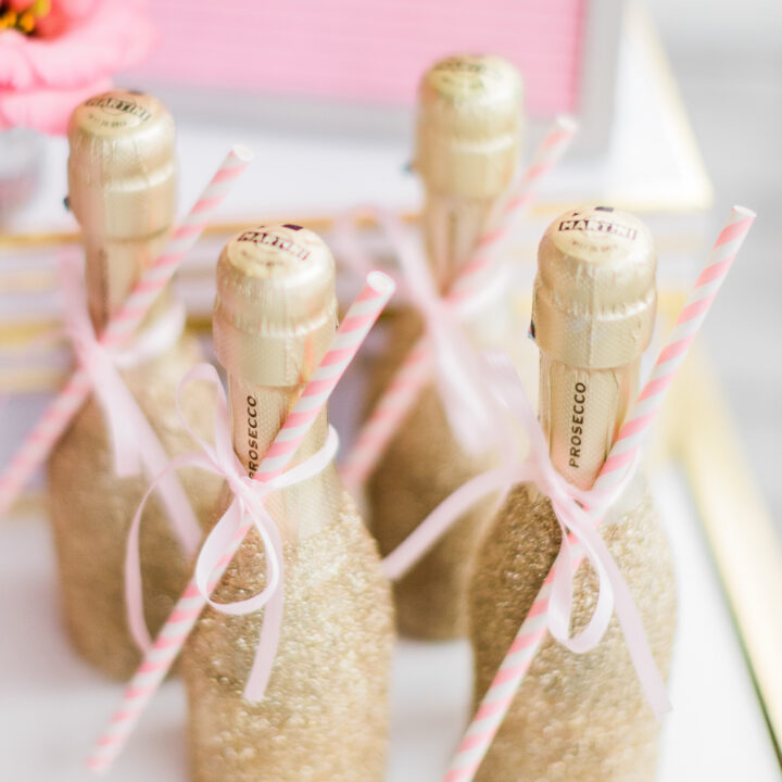 Image for DIY Mini Glitter Champagne Bottles