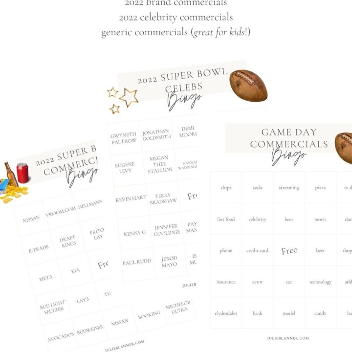 Image for Free Printable Super Bowl Bingo for Commercials