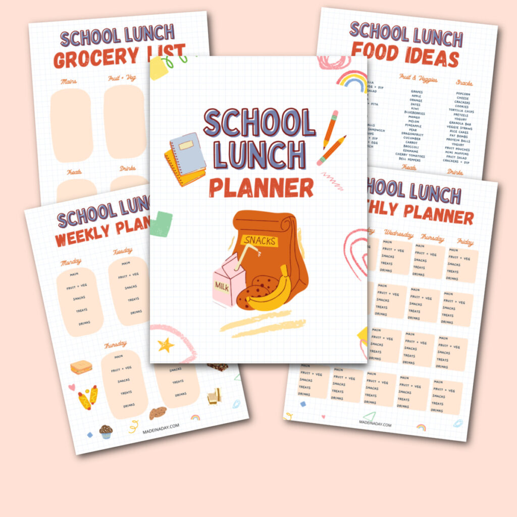 Kids School Lunch Planner