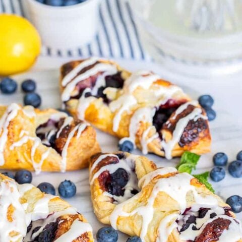 Image for Blueberry Puff Pastry Danish With Cream Cheese Icing