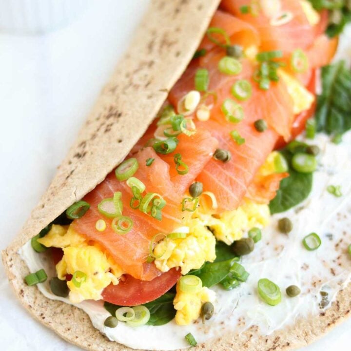 Image for Easy Smoked Salmon Breakfast Wrap