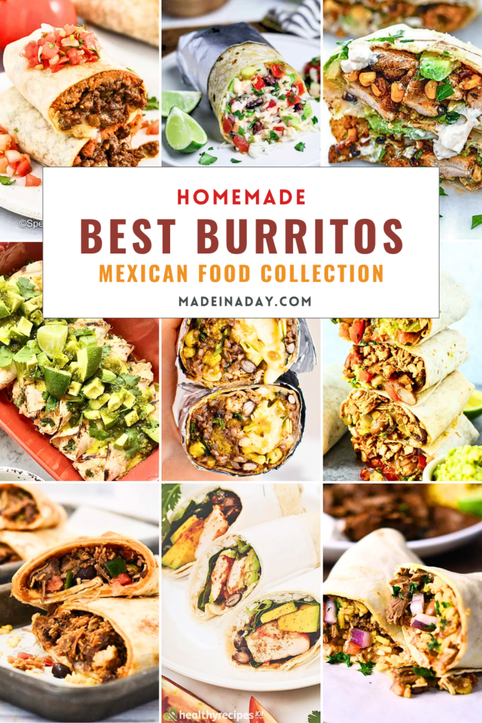 Homemade Best Burritos Mexican Food Collection 