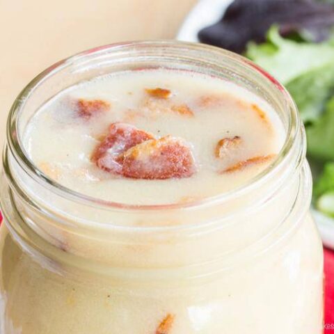 Image for Hot Bacon Dressing for Spinach Salad - easy gluten free recipe!