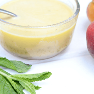 Image for Homemade Fresh Mint & Peach Vinaigrette Dressing