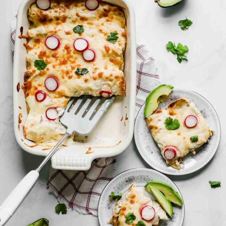 Image for Skinny Creamy Chicken Enchiladas (Freezer Meal)
