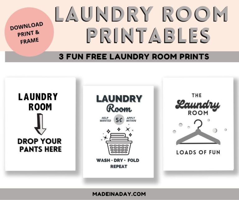 Free Printable Laundry Room Signs Made In A Day