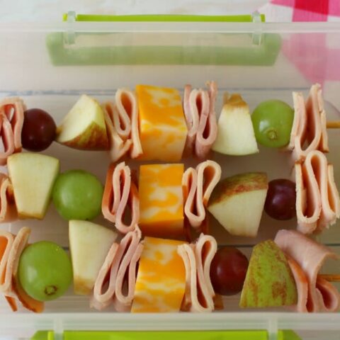 Image for Cheese and Meat Kabobs with Fruit {Forget the sandwiches, these are WAY better!}