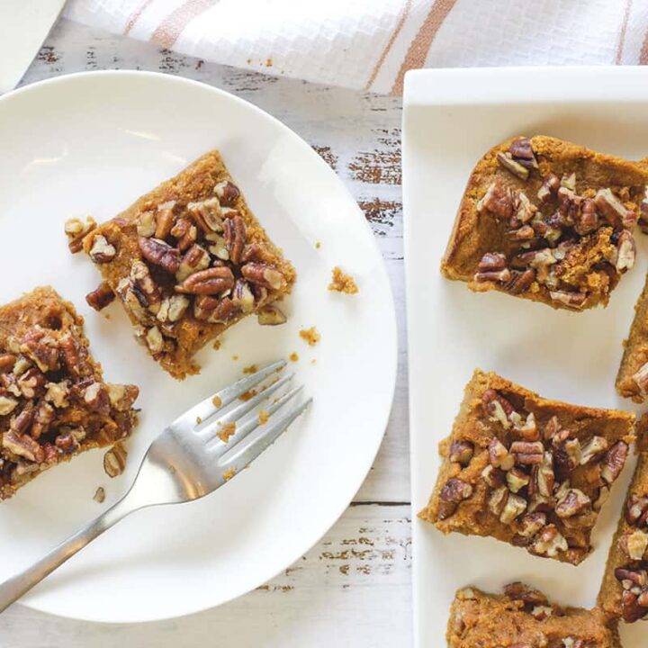 Image for Keto Pumpkin Bars with Candied Pecan Topping