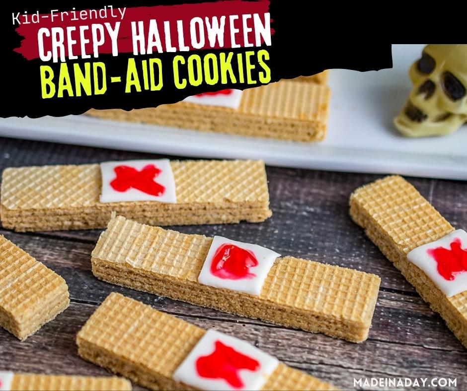 Bloody BandAid Halloween Bandages Cookies Made In A Day