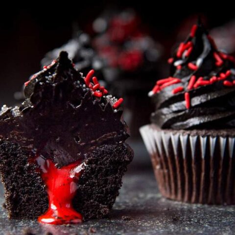 Image for Bleeding Black Cupcakes - Halloween Cupcakes
